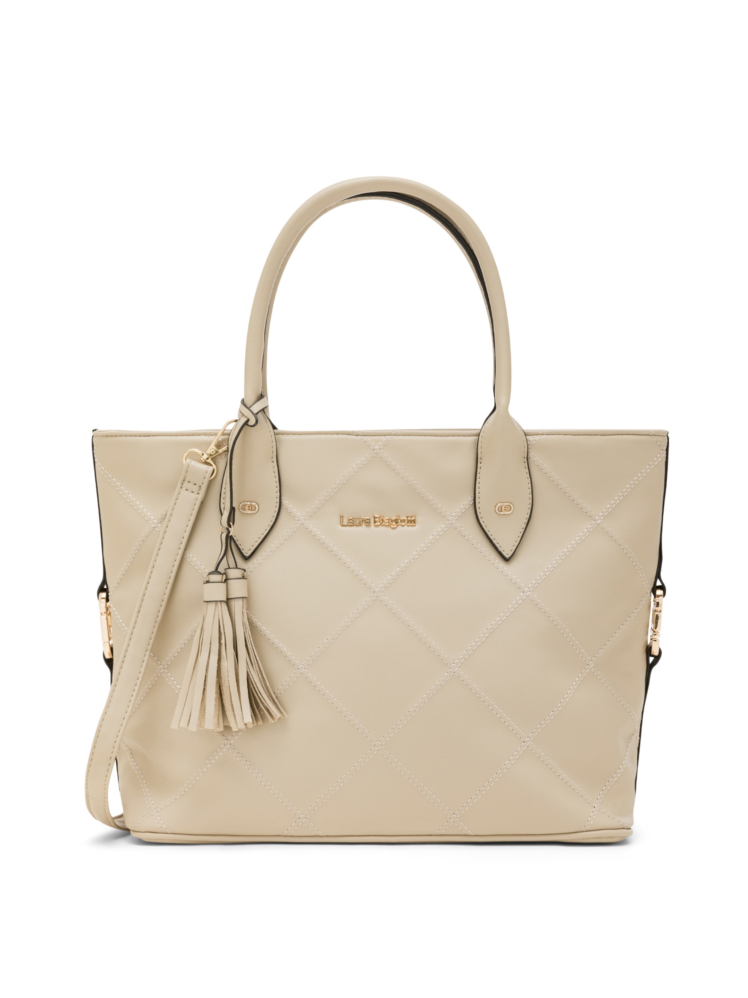 Borsa a mano di Laura Biagiotti in beige: frontale
