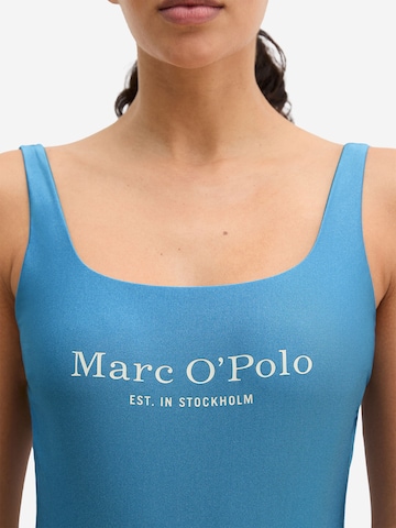 Marc O'Polo Bralette Swimsuit ' Shiny ' in Blue