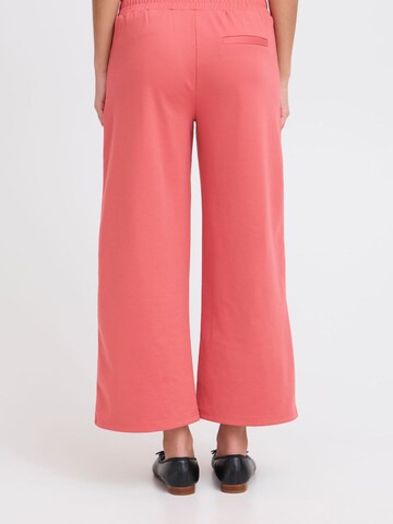 ICHI - Pierna ancha Pantalón plisado ' IHKate ' en rosa