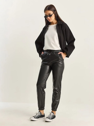 Tapered Pantaloni di Bianco Lucci in nero