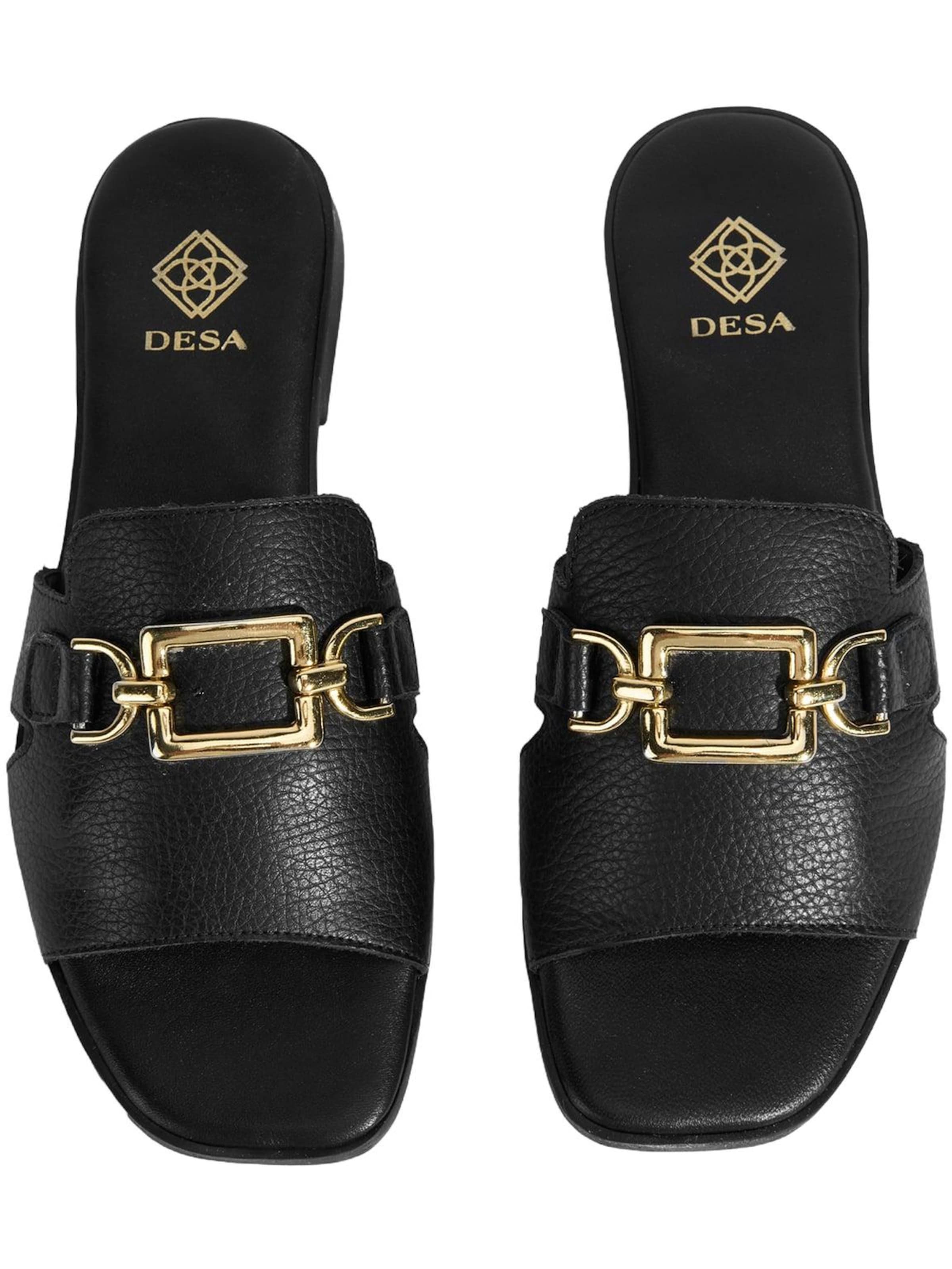 Desa Huisschoenen 'Hausschuhe' in Zwart