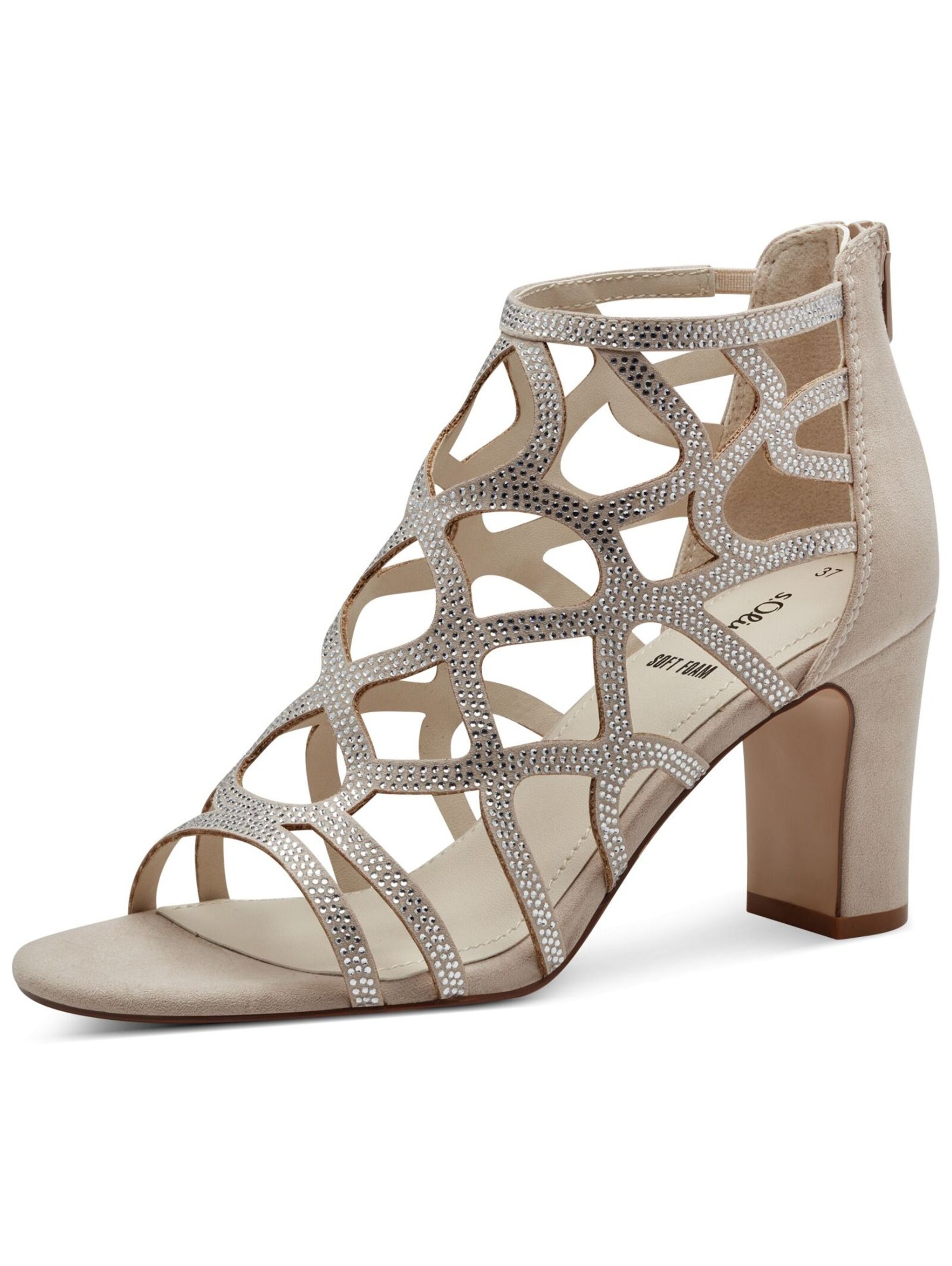 s.Oliver Sandale in Beige: Vorderseite