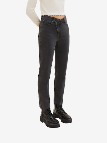 TOM TAILOR DENIM - Regular Calças de ganga 'Lotte' em preto: frente