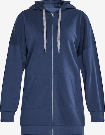 usha BLUE LABEL Zip-Up Hoodie in Blue: front