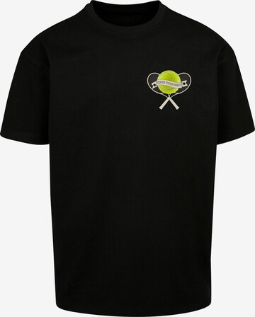 Merchcode Shirt 'Tennis Tournament' in Zwart: voorkant
