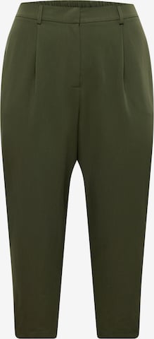 Guido Maria Kretschmer Curvy - Tapered Pantalón plisado 'Pearl' en verde: frente