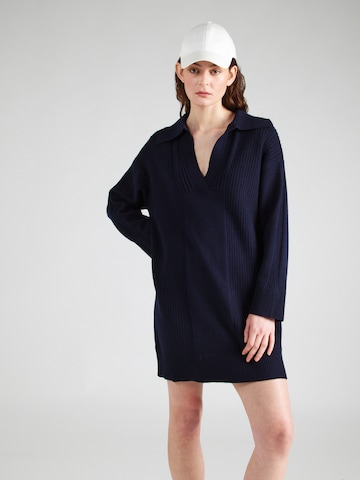 River Island - Vestido de punto en azul: frente