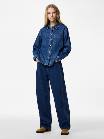 PIECES Bluzka 'PCSILKE' w kolorze niebieski