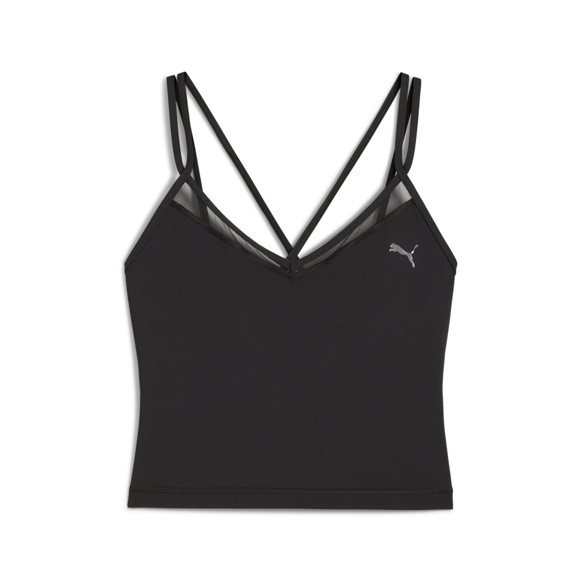 PUMA Bustier Sport-BH in Schwarz: Vorderseite