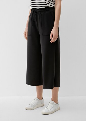 s.Oliver Wide leg Broek in Zwart