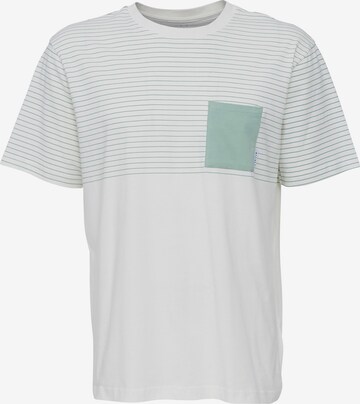 mazine T-Shirt ' Felton Striped T ' in Weiß: predná strana