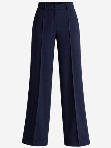Il Lanificio Wide leg Trousers in Blue: front