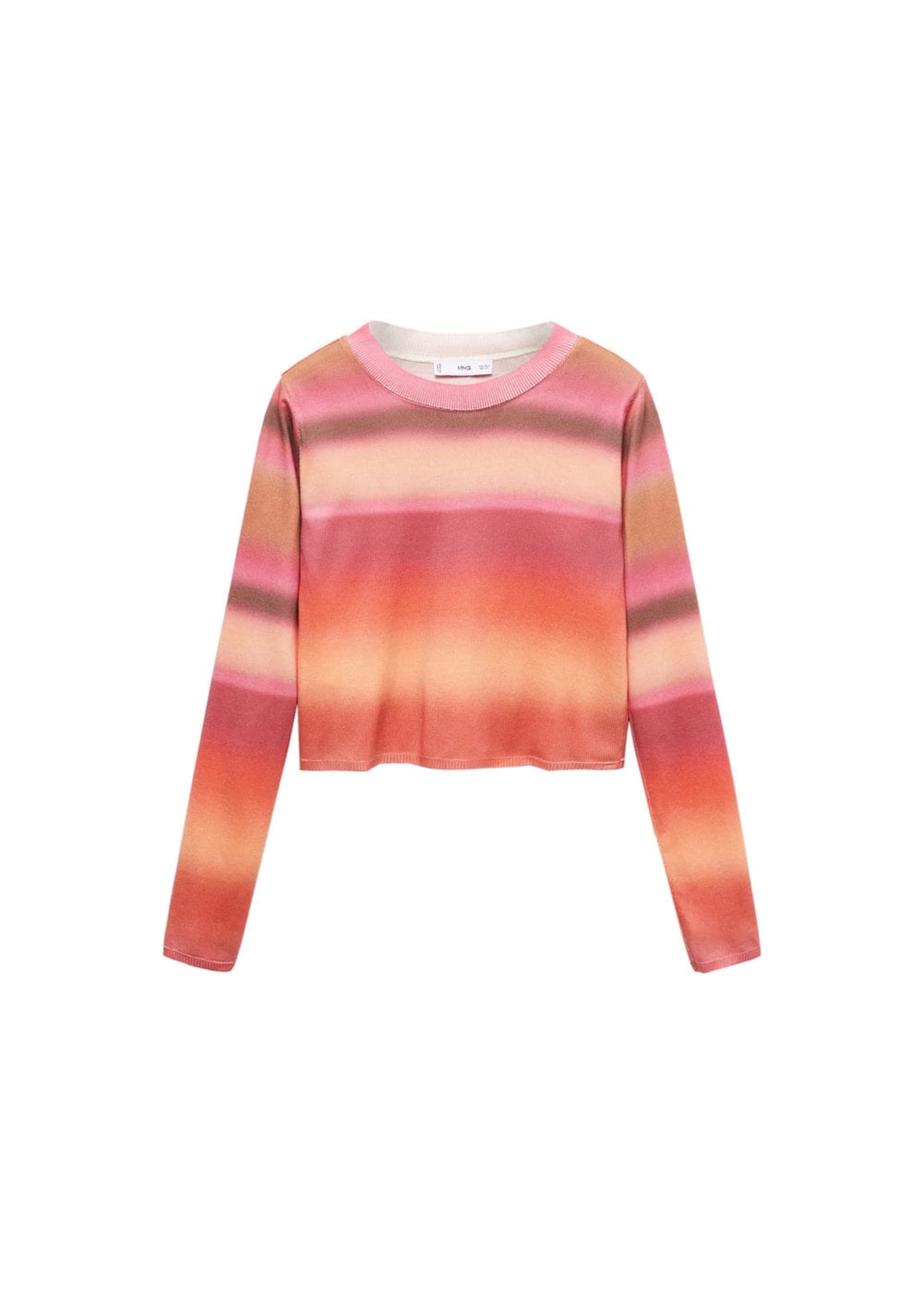 MANGO Pulover 'tyedye' | rjava / oranžna / roza / rdeča barva, Prikaz izdelka