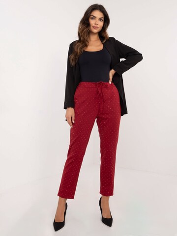 Madnezz House Slimfit Hose 'A7690.01P' in Rot: Vorderseite
