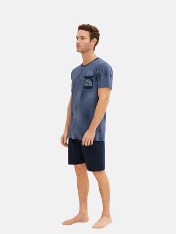 TOM TAILOR Short Pajamas in Blue