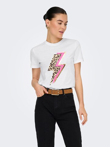 ONLY Koszulka 'ONLARIYA' w kolorze biały: przód