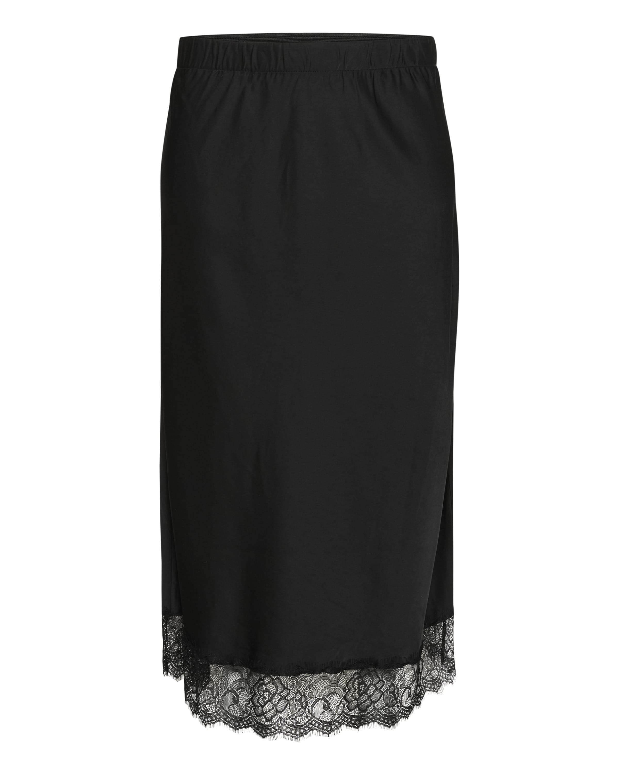 KAFFE CURVE Rock in Schwarz: Vorderseite