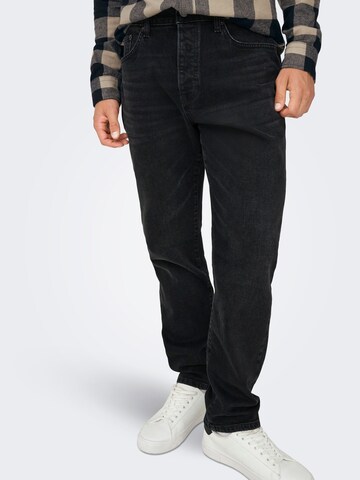 regular Jeans 'ONSYOKE' di Only & Sons in nero