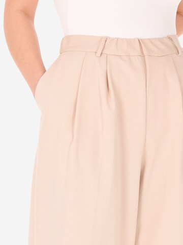 Distretto12 Wide leg Pleat-Front Pants 'Milano' in Beige