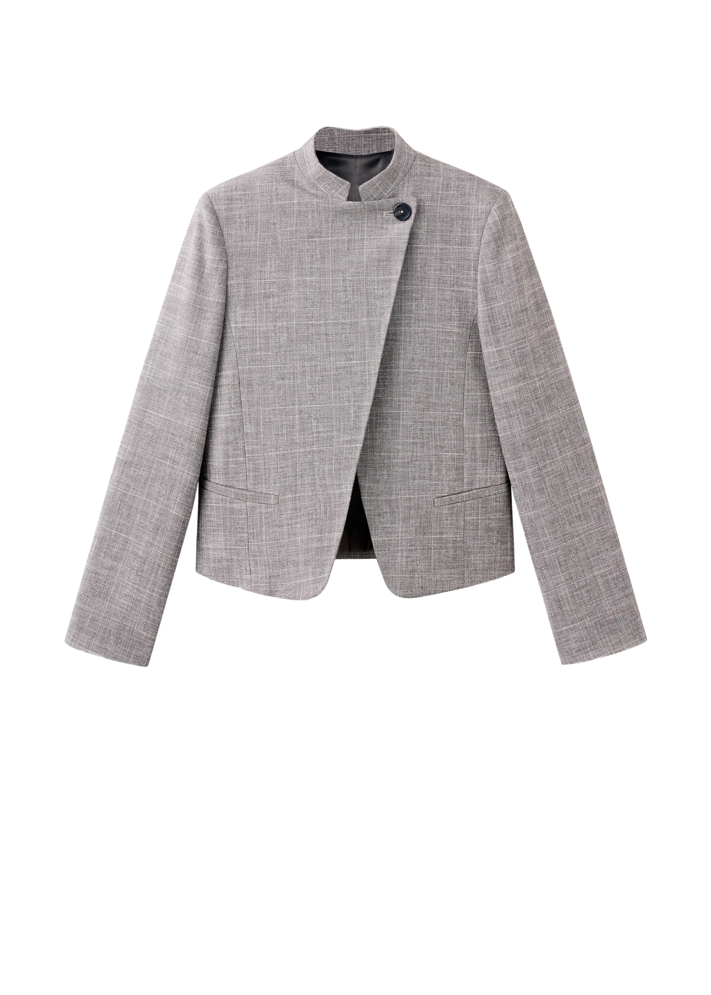 MANGO Blazer 'CELIA' in 32 in grau / weiß, Produktansicht