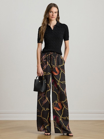 Lauren Ralph Lauren Широкий Штаны 'ZIAKASH' в Черный
