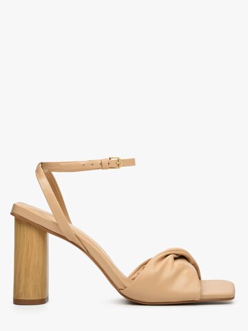 Estro Sandaal '536001' in Beige: voorkant