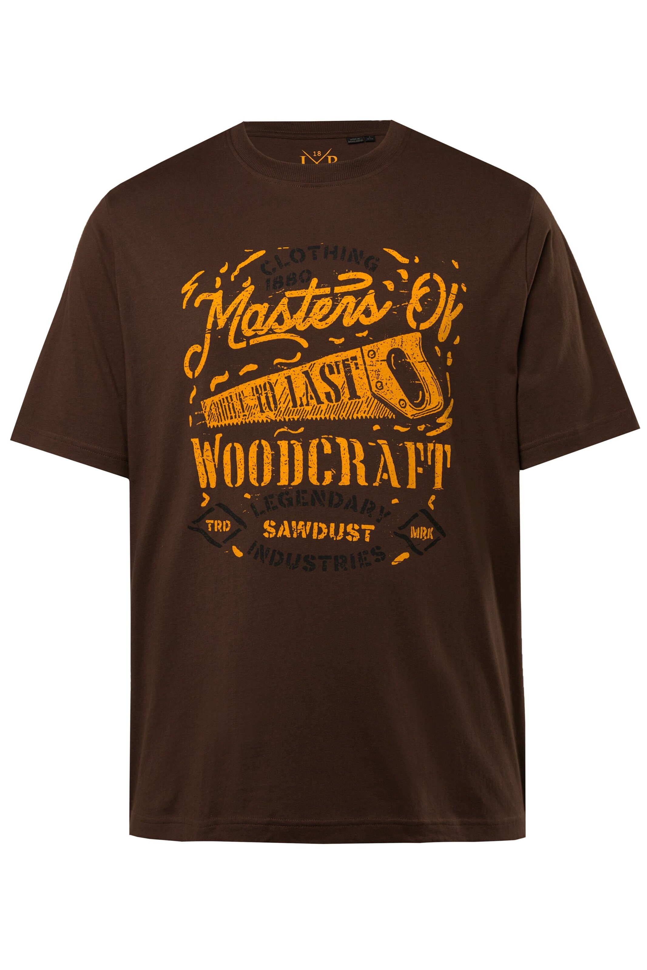 JP1880 Shirt in Bruin: voorkant