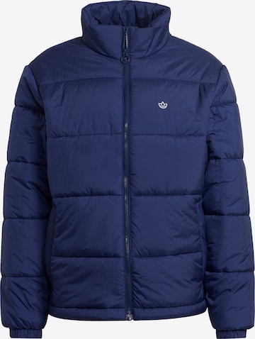 ADIDAS ORIGINALS Zimní bunda – modrá: přední strana