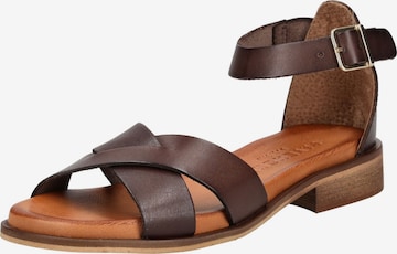 Sandales PAVEMENT en marron : devant