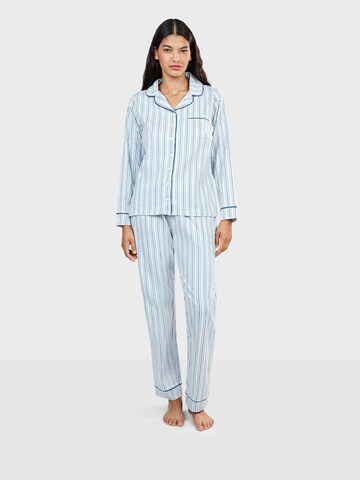 Gisela - Pijama en azul: frente