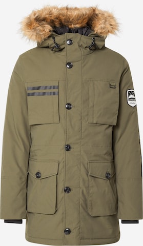 INDICODE JEANS Winter Parka 'Pierson' in Green: front