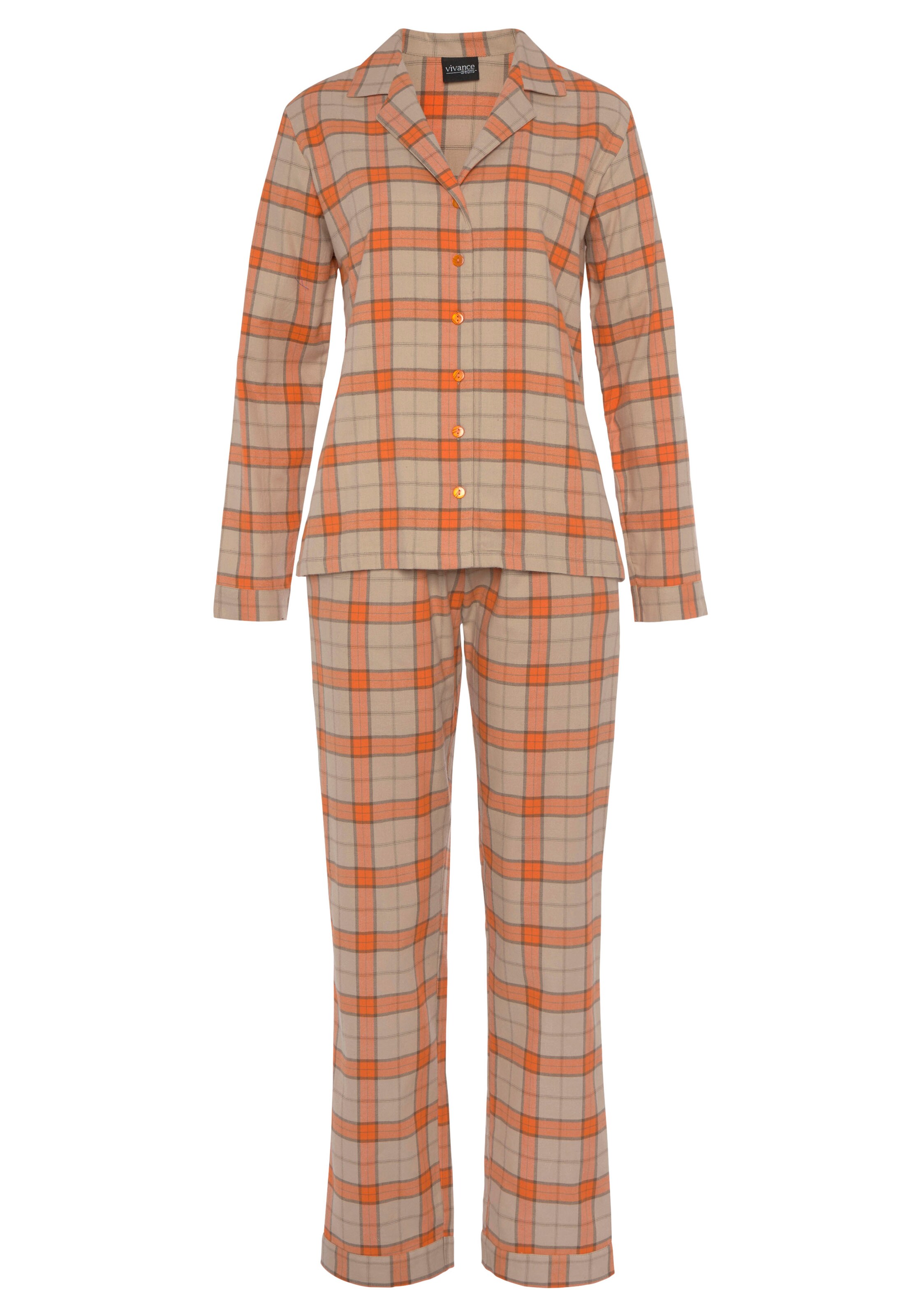 VIVANCE Pajama in Beige: front