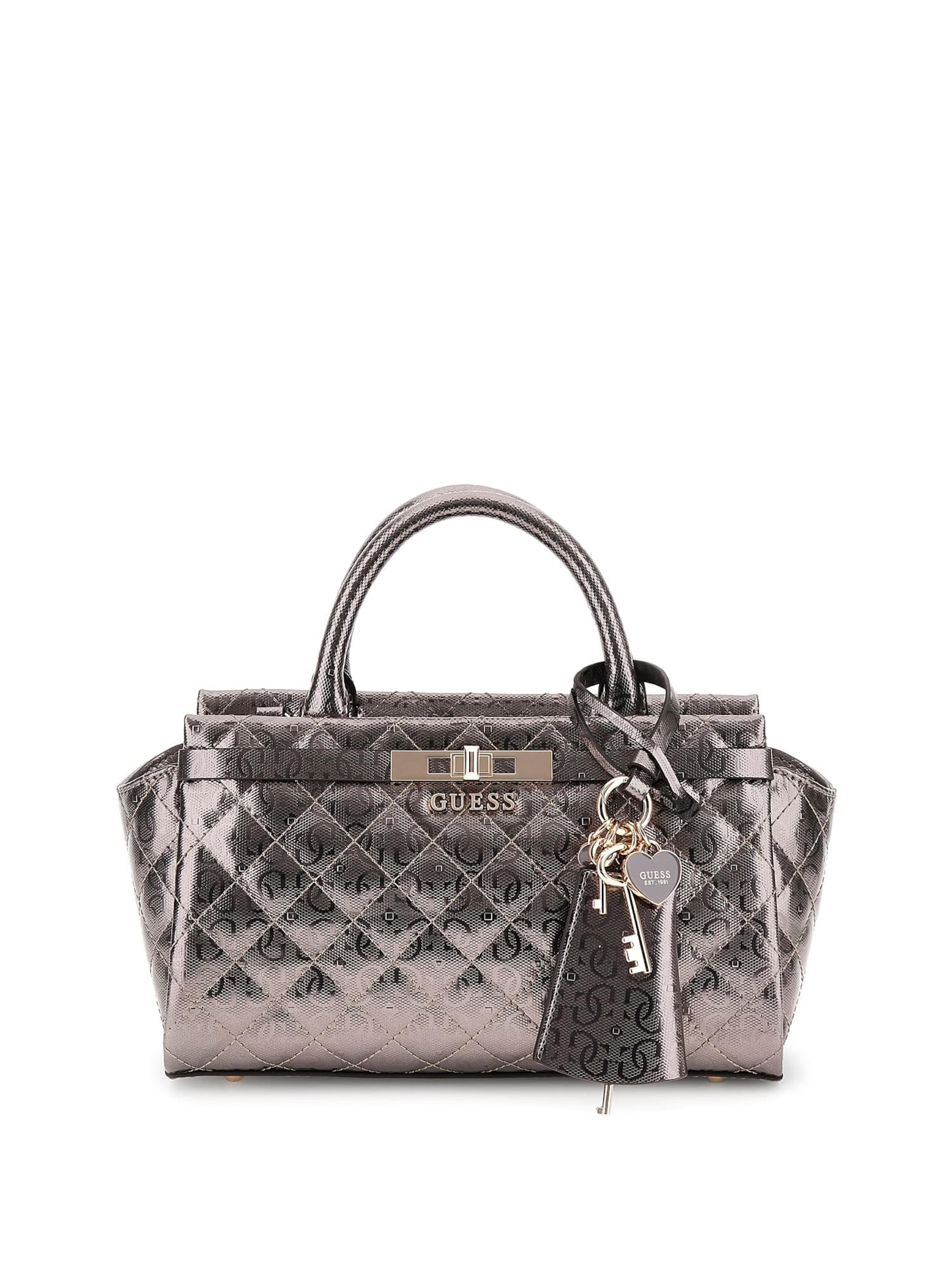 Borsa a mano di GUESS in argento: frontale