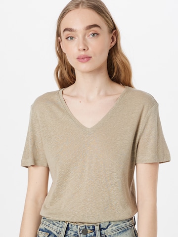 Cream T-Shirt 'Pitta' in Beige: predná strana