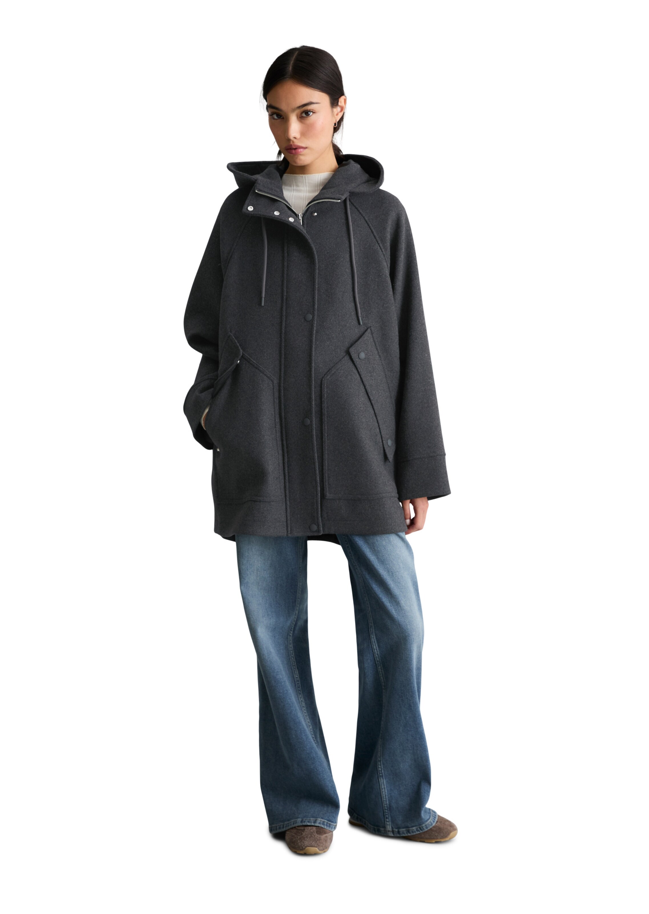 Marc O'Polo DENIM Tussenparka in Grijs: voorkant