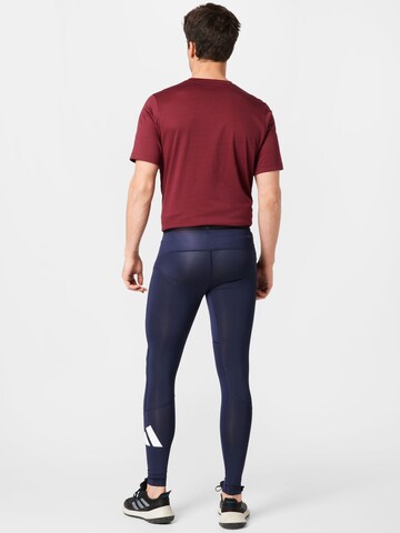 ADIDAS PERFORMANCE Skinny Workout Pants in Blue