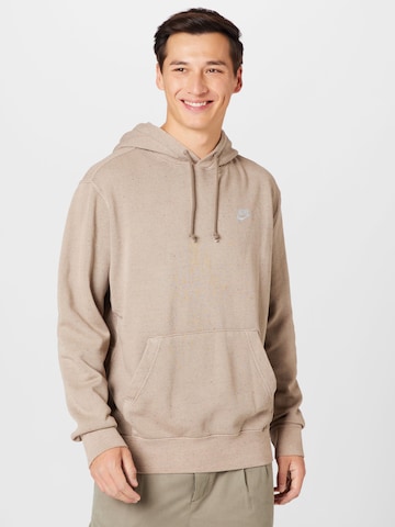Nike Sportswear Mikina – béžová: přední strana