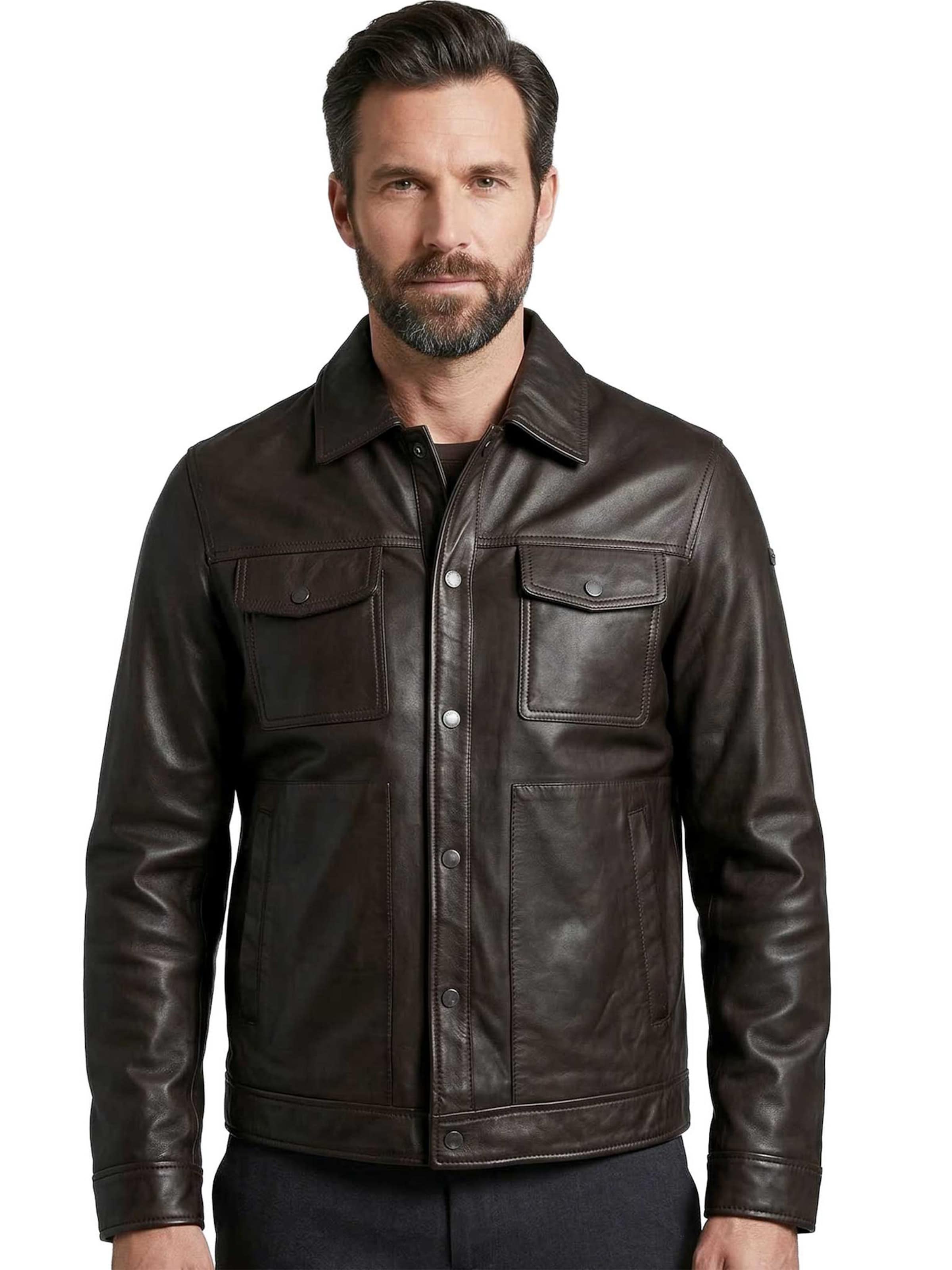 bugatti - Chaqueta de entretiempo 'BGT 095/M' en marrón: frente