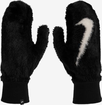 NIKE Athletic Gloves in Black: front