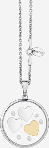Astra Necklace 'TRIPLE HEART' in Silver: front