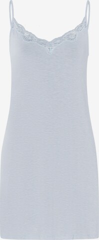 Hanro Slaapshirt ' Natural Elegance ' in Blauw: voorkant