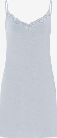 Hanro Slaapshirt ' Natural Elegance ' in Blauw: voorkant