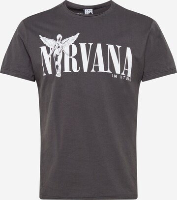 AMPLIFIED Regular fit Shirt 'NIRVANA IN UTERO' in Grijs: voorkant