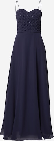 Robe de soirée Laona en bleu : devant