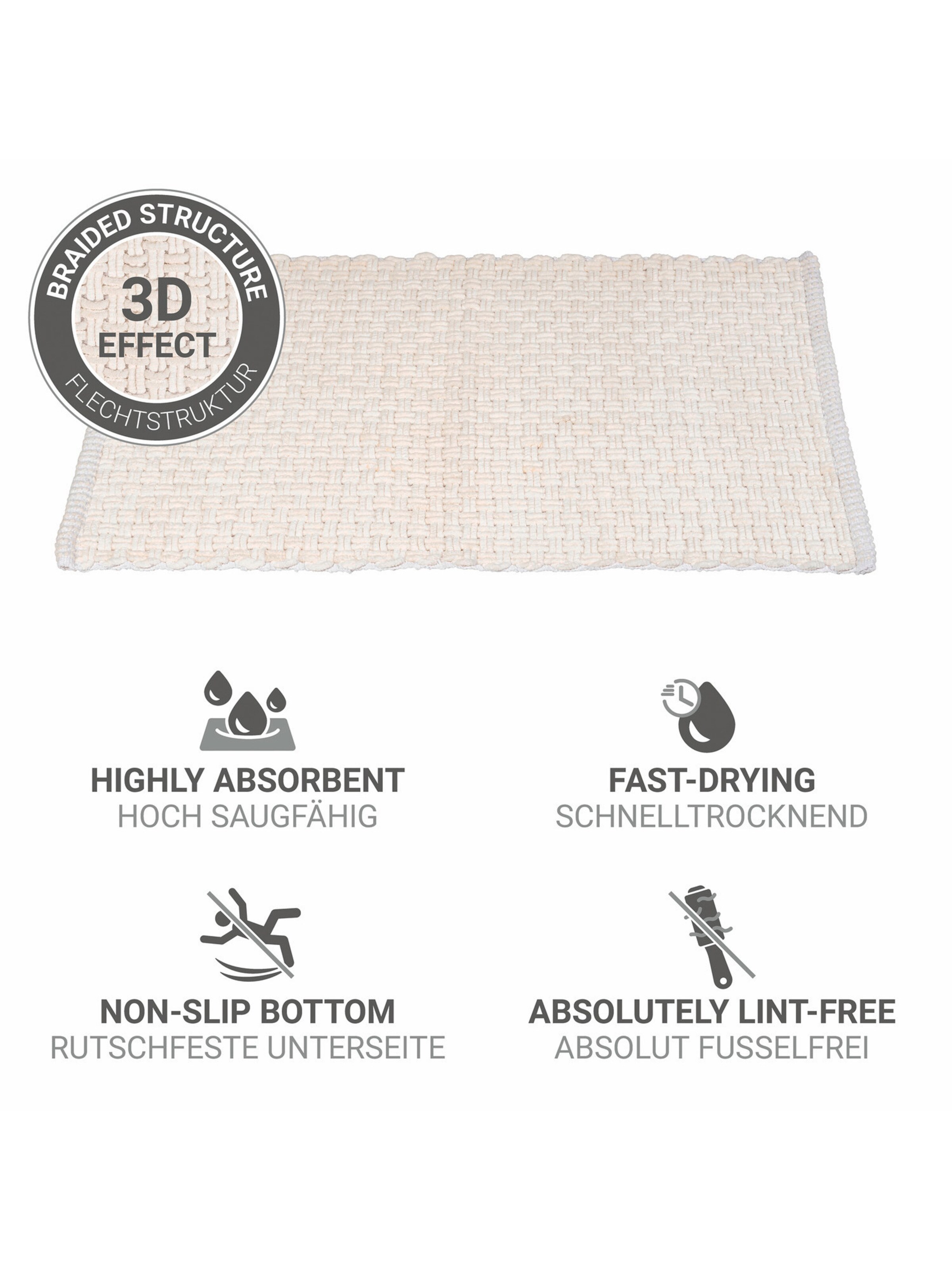 Wenko Badematte 'Ecoli' in Weiß