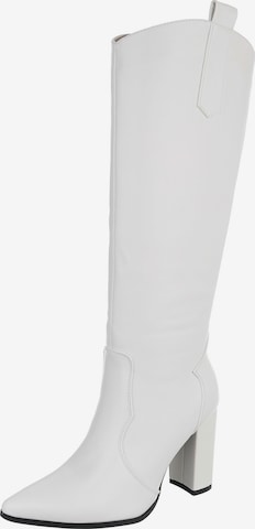 Ital-Design Stiefel in Weiß: Vorderseite