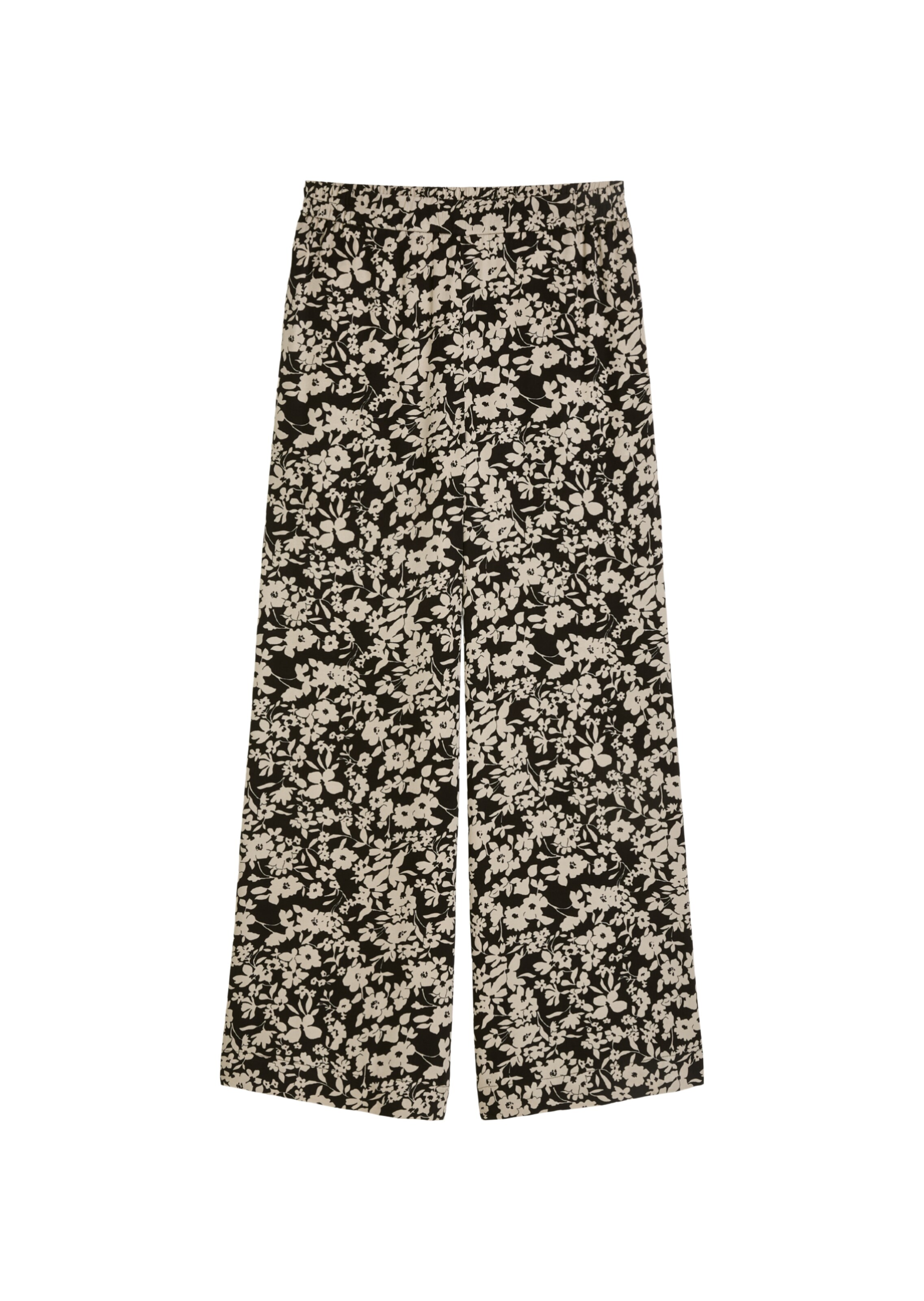 Marc O'Polo Wide leg Παντελόνι σε μαύρο: μπροστά