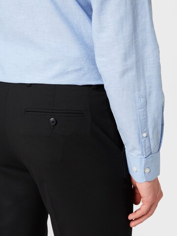 Coupe slim Pantalon à plis BURTON MENSWEAR LONDON en noir