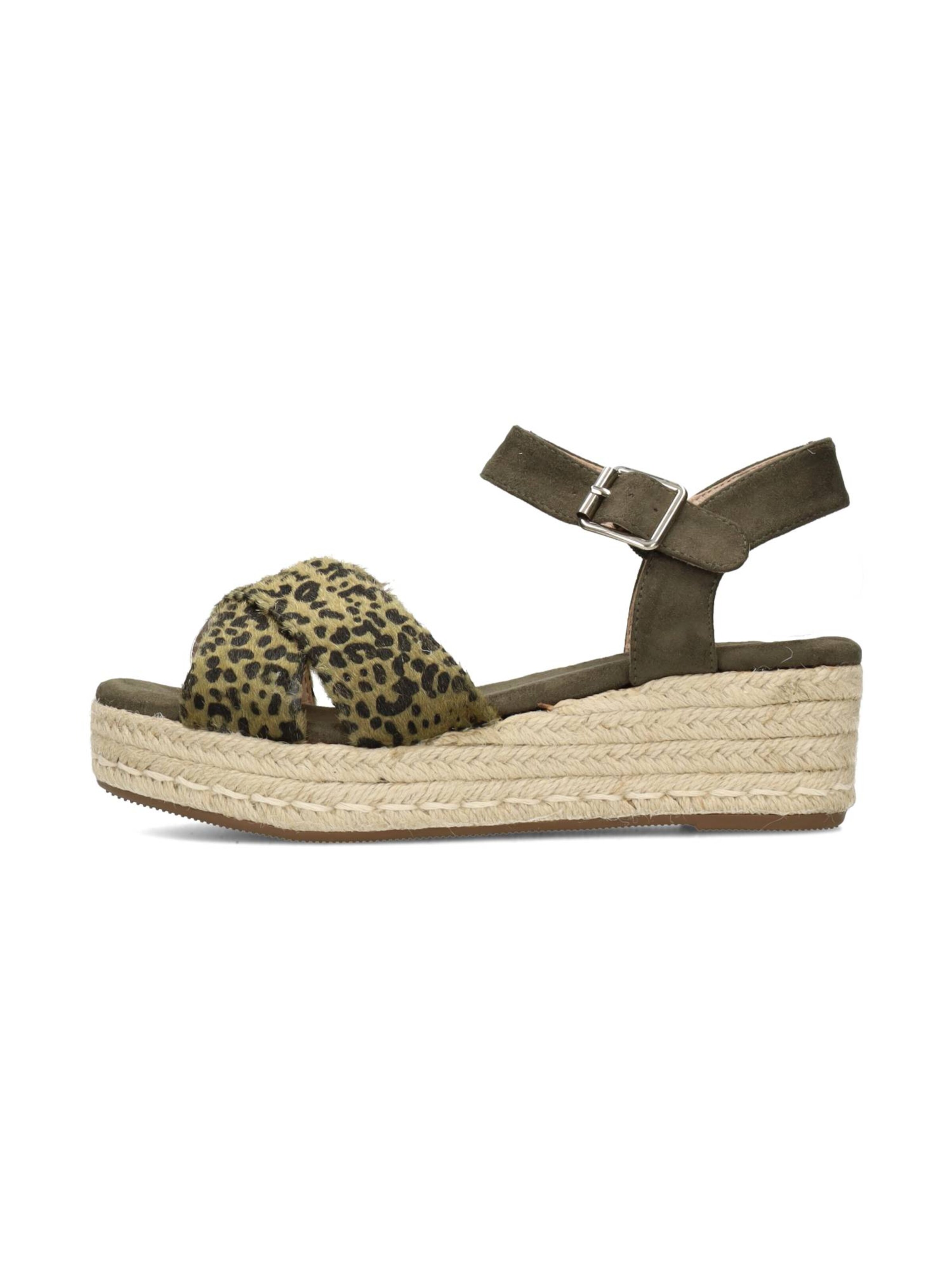 PS Poelman Sandalen met riem in Beige: voorkant