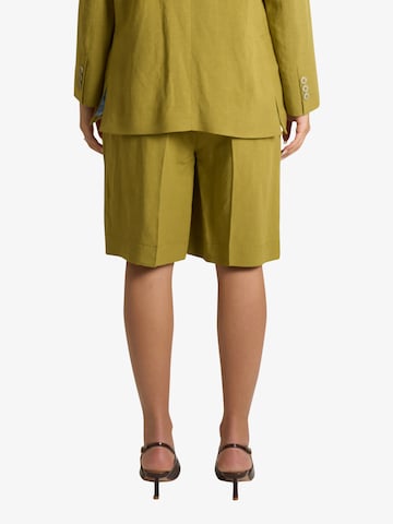 Merci Wide leg Pleated Pants 'Donna' in Green